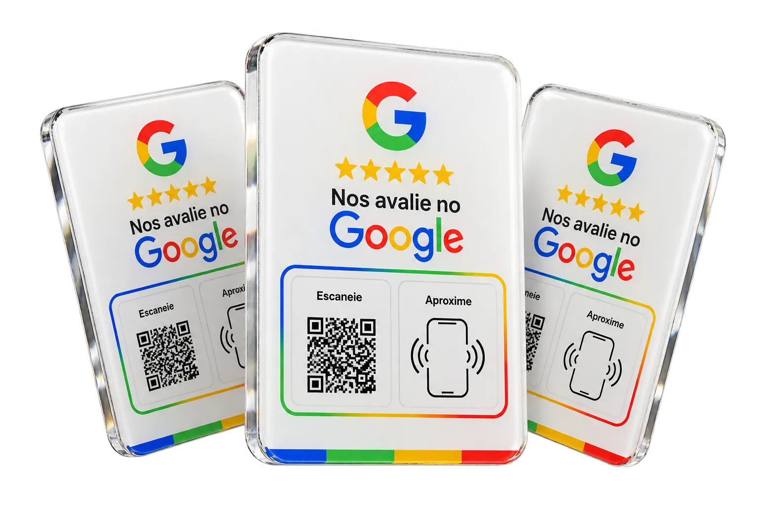 Placa NFC com QR Code para comércios